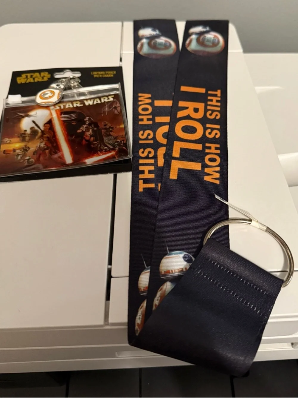 Star Wars BB-8 and R2-D2 Disney Lanyard and Badge Holder New